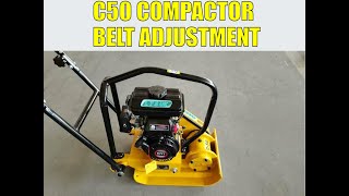 C50 plate compactor quotWackerquot belt tensioning adjustment Actor LTS [upl. by Celik]