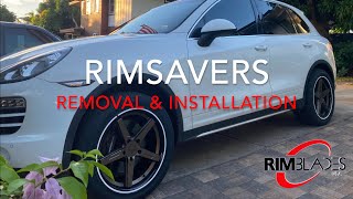 RimSavers Remove amp Installation by RimBladesUSA Wheel Protectors Protection from Curb Rash [upl. by Larrad629]