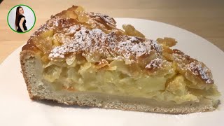 Wiener Apfelkuchen mit Pudding und Mandeln  Schnell Einfach Lecker [upl. by Pacifa]