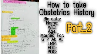 How to take Obstetric History in urdu hindi Ward History taking [upl. by Ardnassak767]