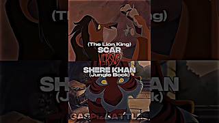 Scar Vs Shere Khan thelionking junglebook whoisstrongest vs shorts [upl. by Nellahs]