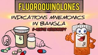 indications of fuoroquinolones in bangla easy way to remember [upl. by Hort739]