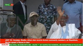 Ganduje Shaibu others receive Arewa community members as Okpebholo Shaibu speak in Hausa to dem [upl. by Astri]