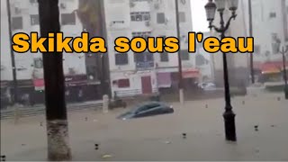 Skikda Forte pluie et inondations [upl. by Nogas]