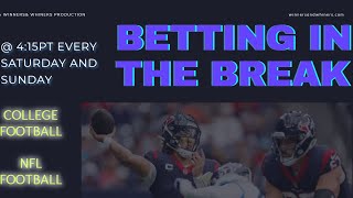 BETTING IN THE BREAK NFL FOOTBALL WEEK 2 [upl. by Yentruok]