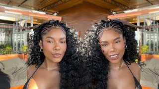 Easy Braided Front Crochet Hairstyle Ft Trendy Tresses [upl. by Hound]