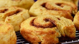 Cinnamon Roll Scones Recipe Demonstration  Joyofbakingcom [upl. by Eedia]