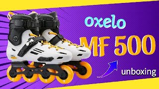 Mf 500 skates unboxing Oxelo Mf 500 inline skating details professional Skating Shoes [upl. by Dodson]