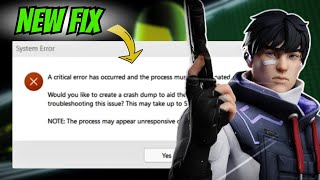 Fix VALORANT CRITICAL ERROR  A Critical Error Has Occurred and Process Must Be TERMINATED [upl. by Aracot136]
