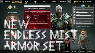 New Ivaldis Endless Mist Armor Set Show Case  God of War New Game Plus [upl. by Kirby162]