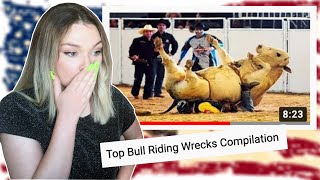 New Zealand Girl Reacts to BULL RIDING FOR THE FIRST TIME 😱😳 [upl. by Eceinal]