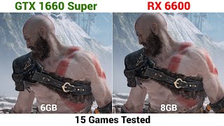 Nvidia GTX 1660 Super vs AMD RX 6600  15 Games Tested [upl. by Enidualc998]