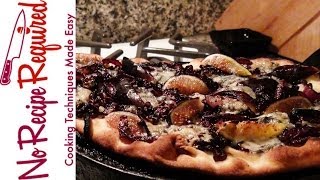 Fig amp Gorgonzola Flatbread Pizza  NoRecipeRequiredcom [upl. by Lenod]