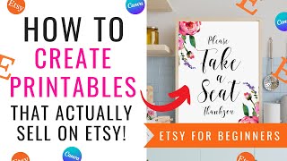 CREATE ART PRINTABLES IN CANVA THAT YOU CAN ACTUALLY SELL ON ETSY IN 2023 FULL TUTORIAL [upl. by Elehcar]