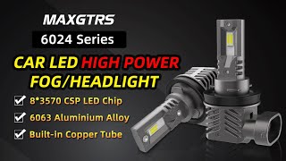 6024 Series H11 H9 H8 LED Light Canbus 9005 9006 HB3 HB4 Fog Bulb 6500K 3000K Daytime Running Light [upl. by Itsa]