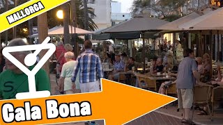 Cala Bona Majorca Spain Evening and nightlife [upl. by Staw]