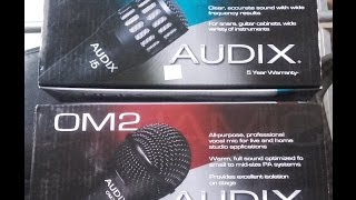 Microfonos Audix OM2 y Audix I5 revision y prueba [upl. by Dikmen]