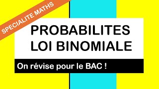 Révisions bac spécialité maths  Probabilités et loi binomiale Exercice type 1  le classique [upl. by Annaear476]