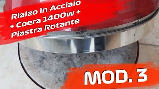 Modifica Forno Pizza Spice Mod 3 Staratura TermostatoCoera 1400w Piastra Girevole Anello Acciaio [upl. by Fishman]