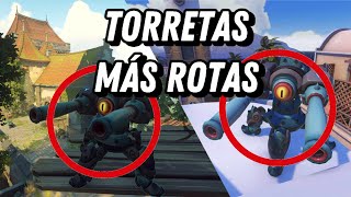 OTRAS 10 TORRETAS ROTAS CON TORBJORN  OVERWATCH [upl. by Mikes]