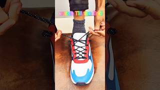 How to tie shoe laces Creative ways to tie shoelaces shoes lace styles shoelaces shorts short [upl. by Pettiford]