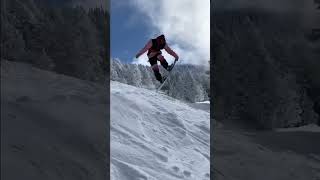 Old school snowboard grab on the Bataleon evil twin idaho snowboard pebblecreek [upl. by Vezza328]