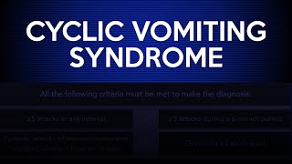 Cyclic Vomiting Syndrome Pediatric Clinical Diagnostic Criteria NASPGHAN [upl. by Asiral421]