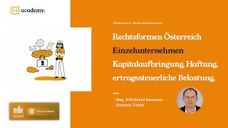 Einzelunternehmen Erklärung Steuer Haftung Kapitalaufbringung Firmenbuch Firma  Österreich [upl. by Alvie]