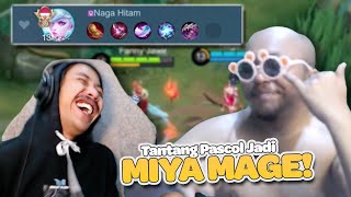 Menantang Pascol Menjadi MIYA MAGE Gimana Jadinya  Mobile Legends [upl. by Ateloiv618]