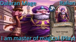 Dalaran Mage card sounds in 12 languages Hearthstone✔ [upl. by Bartlet211]