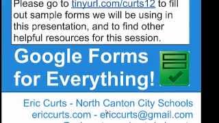 Google Forms for Everything 20120510 [upl. by Indira]