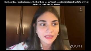 Barrister Rida Hosain on separation of powers [upl. by Enida]