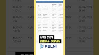 Jadwal Kapal Pelni Bulan April 2024 Rute Baubau  Sorong pelni jadwalkapalpelni pelnisorong [upl. by Neoma605]