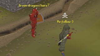 Will Players Lure a Noob looking for Green Dragons if they do I pk them [upl. by Ifok]