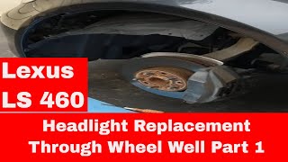 HID Bulb Replacement  2007 Lexus LS 460 By Going Through Wheel Well Video 1 [upl. by Ibbie]