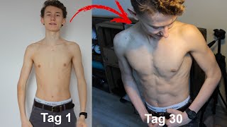 100 LIEGESTÜTZ AM TAG FÜR 30 TAGE CHALLENGE  Transformation [upl. by Resee]