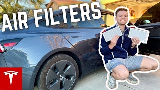 How To Change Tesla Model 3Y Air Filter EASY [upl. by Bidget420]