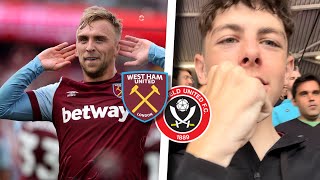 Bowens on fire West Ham Vs Sheffield United Vlog [upl. by Docilu881]