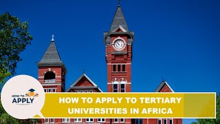 How To Apply To Tertiary Schools [upl. by Simeon]