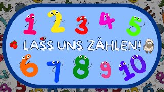 Zählen lernen von 1 bis 10 – Lustiges Kinderlied zum Mitmachen [upl. by Duane]