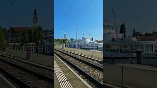 Romanshorn Pier And Train Station In Switzerland [upl. by Giliane470]