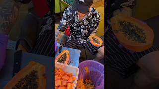 Very Sweet Papaya food fruit papaya streetfood foodie viralsong [upl. by Irtimed]