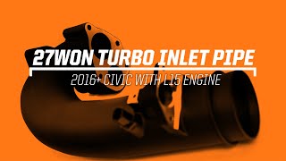 Performance Turbo Inlet Pipe Upgrade for 2016 Honda Civic 27WON Honda Performance [upl. by Boiney757]