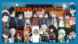 Fandoms react to each other  Part 1 Introduction  Watch in 2X  Link to all the videos in desc [upl. by Oludoet]