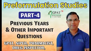 Prefomulation studies Pharmaceutics Lecture4 GPAT NIPER DRUG INSPECTOR PHARMACIST [upl. by Nosna57]