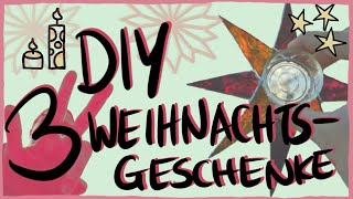 3 DIY Weihnachtsgeschenke  Kerzen gießen  Sterne falten Tutorial  TiffanyGlaskunst ❤ [upl. by Mohandas]