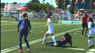 Jeux du Québec 2014  Soccer féminin  6 août 3e partie [upl. by Benil425]