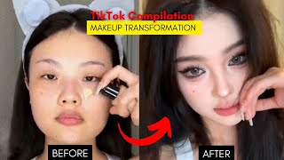 💄 Best TikTok Makeup Transformations Stunning Korean Beauty Trends 💄 [upl. by Mingche695]