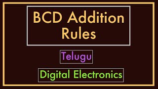 BCD Addition Rules with Example  Telugu [upl. by Bywaters]