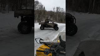 The name’s Dan Squirrely Dan 😵‍💫 sidebyside crash spinout canam sxs atv iceracing winter [upl. by Gelasias]